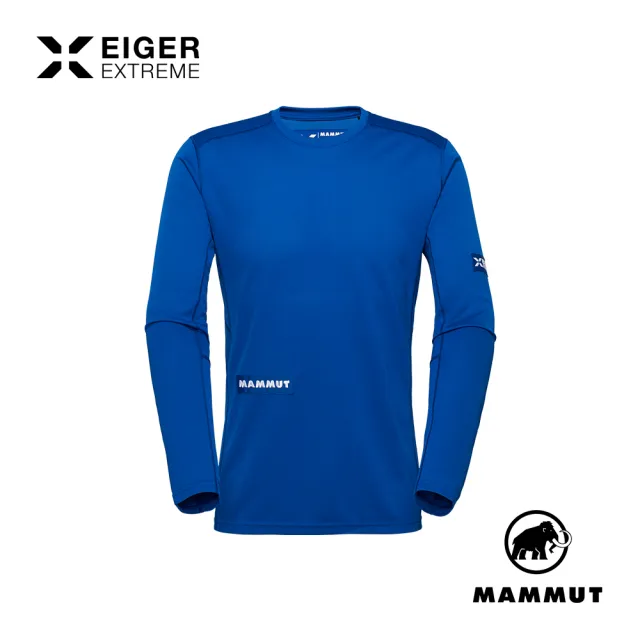 【Mammut 長毛象】Eiger Nordwand FL Longsleeve Men 極限艾格長袖排汗衣 艾格藍 男款 #1016-01790