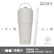 【WOKY 沃廚】買1送1_二代渾圓杯 雙層陶瓷款750ml-附矽膠粗吸管(隨行杯/吸管杯/保溫杯瓶/保冰杯瓶/水壺)