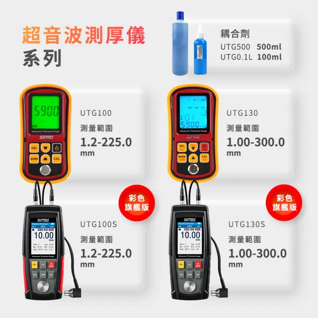 超音波測厚儀 測厚規 厚薄規 測厚儀 超聲波厚度規 超音波厚度計 厚度檢測儀 厚度測量器 電池款UTG130
