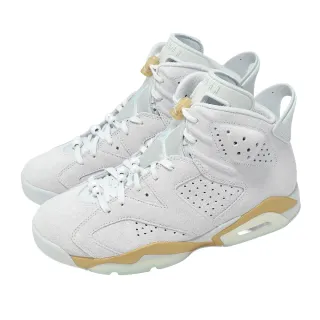 【NIKE 耐吉】休閒鞋 W Air Jordan 6 Retro 男女鞋 Pearl 灰 金 喬丹 AJ6 巴黎奧運(DQ4914-074)
