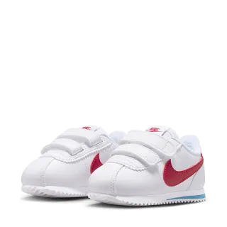 【NIKE 耐吉】運動鞋 童鞋 小童 兒童 阿甘鞋 魔鬼氈 CORTEZ TDV 白紅 IM2209-101