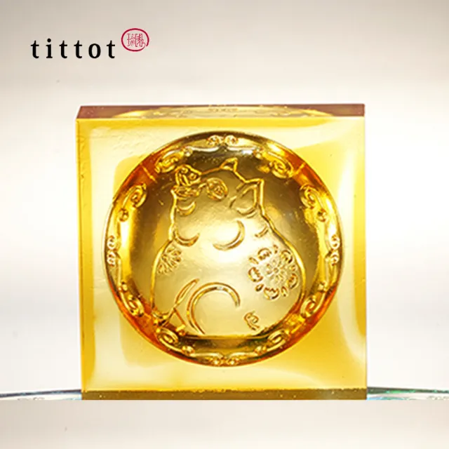 【tittot 琉園】滿福豬_生肖磚系列_豬磚(入厝 擺飾 紙鎮 裝飾建材 禮品喜慶 風水招財 水晶藝品 豬裝飾)