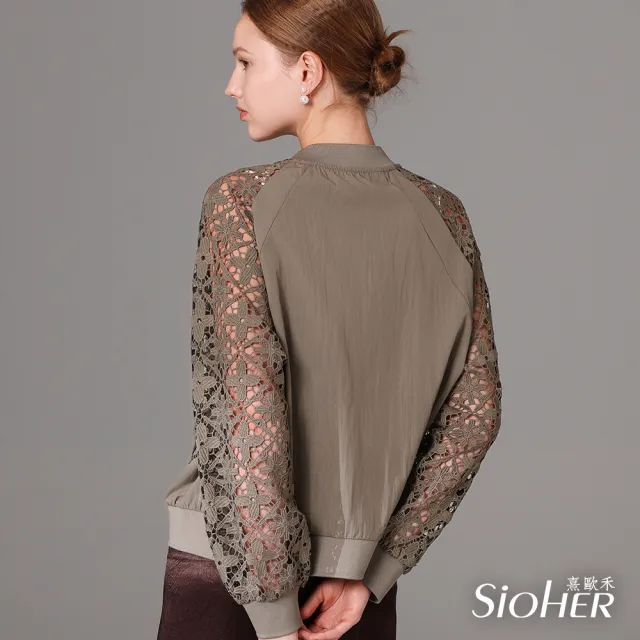 【SiOHER 熹歐禾】現貨 百搭鏤空蕾絲外套兩件組(女裝/女上衣/女外套)