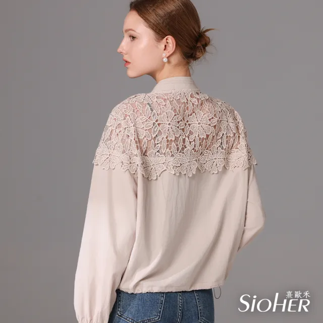 【SiOHER 熹歐禾】現貨 百搭鏤空蕾絲外套兩件組(女裝/女上衣/女外套)