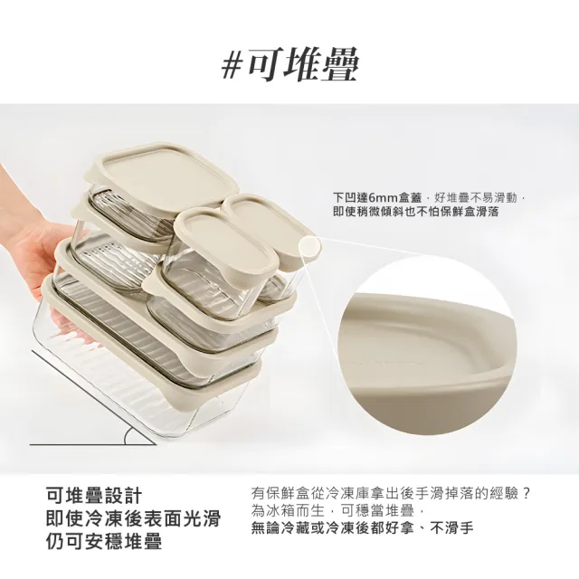 【Glasslock】韓國製 冰箱收納 強化玻璃保鮮盒 500ml六件組(可冷凍/堆疊/食材分裝/備料)