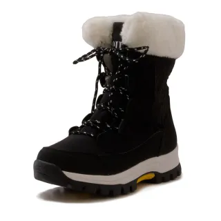 【nono house】an.an 雪地精靈防潑水中筒雪靴(黑)