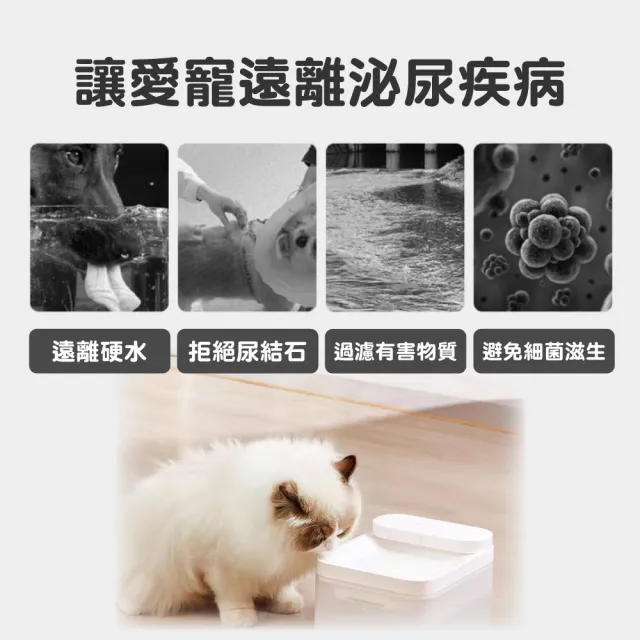 【HOMii】智能飲水機濾芯 塑膠底濾芯3入+濾棉3入 適用霍 曼寵物飲水機(副廠濾芯/濾心/濾棉/寵物活水機)