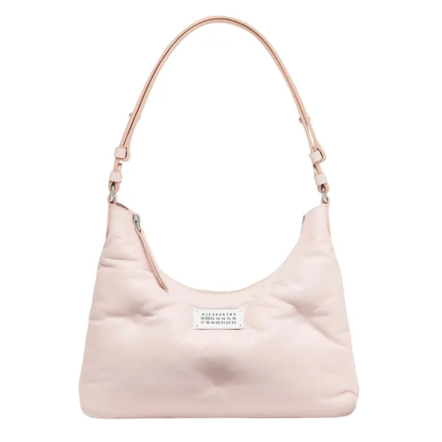 【Maison Margiela】Glam Slam Hobo 小號 粉色 皮革 流浪漢包 單肩包 手提包(SB3WG0024P4300T4246)