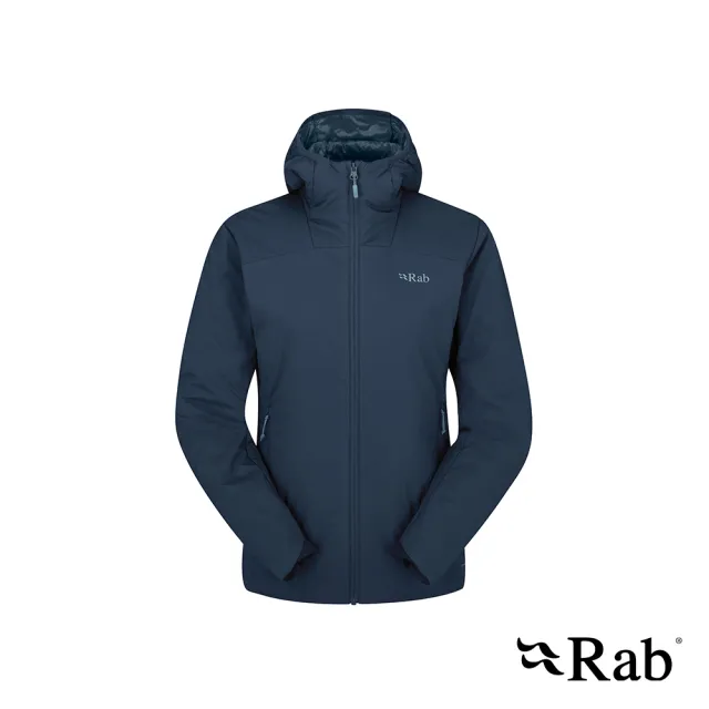 【RAB】Xenair Alpine Jacket 輕量防風透氣化纖連帽外套 女款 暴風藍 #QIP18