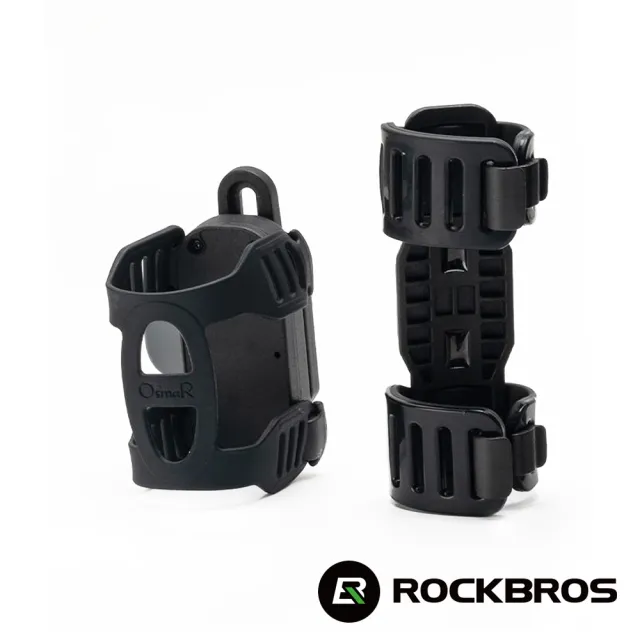 【ROCKBROS】洛克兄弟 磁吸式綁帶水壺架 附扳手(自行車/登山/水壺托架/水杯架/置物架/補水/水瓶/310030101)