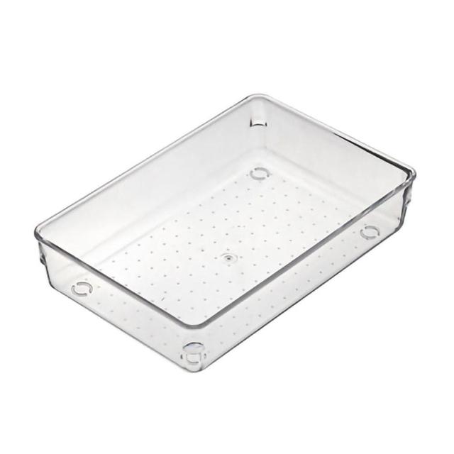 【isona】透明收納盒 壓克力收納盒 文具收納 小物收納 分隔置物盒 分類盒 整理盒(6號 儲物盒 抽屜收納)