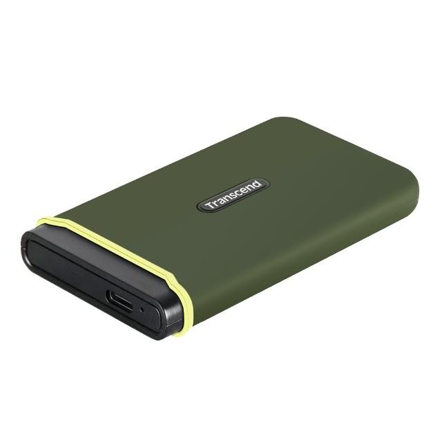 【Transcend 創見】ESD380C 4TB USB3.2/Type C 抗震雙介面 外接SSD行動固態硬碟 - 橄欖綠(TS4TESD380C)