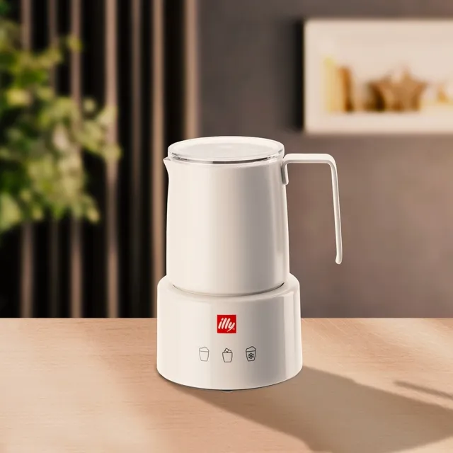 【illy】官方直營 全自動冷熱電動奶泡機 (義大利設計 不鏽鋼奶壺 磁吸 分離式加熱底座)