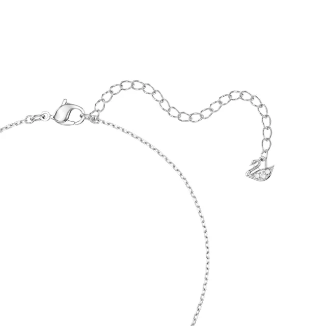 【SWAROVSKI 施華洛世奇】Matrix 鏈墜 方形切割 藍色 鍍白金色(情人節禮物)