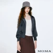 【MOMA】挺舒適空氣棉泡泡袖短版連帽外套(兩色)