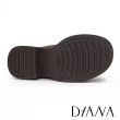 【DIANA】質感羊磨砂綁帶低跟牛津鞋(咖啡)
