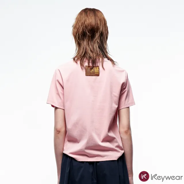 【KeyWear 奇威名品】品牌經典雛菊純棉短袖上衣