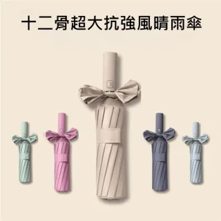 【TWBUY 台灣好購】德國款十二骨自動傘 升級雙龍骨(一鍵自動開收 全自動晴雨傘 遮陽傘 106超大傘面)