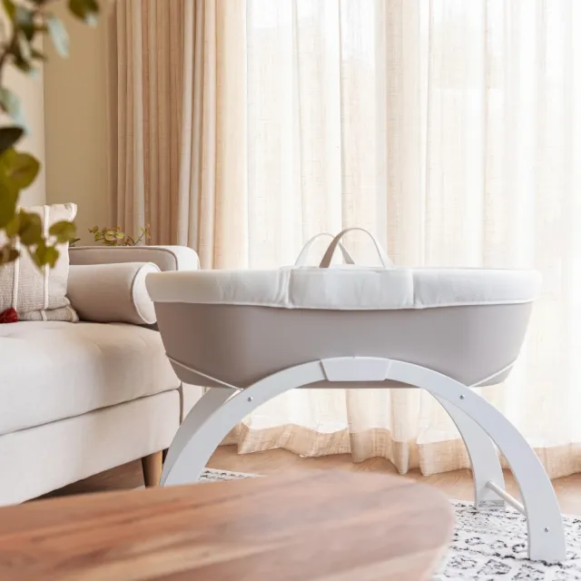 【Shnuggle】可攜帶嬰兒床Dreami 含嬰兒床墊(嬰兒搖籃/新生兒睡籃/床邊床)