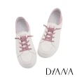 【DIANA】撞色百搭免綁帶厚底休閒鞋(粉色)