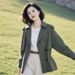 【初色】通勤休閒寬鬆短版長袖連帽風衣外套女外套-8款任選-15169(M-2XL可選)