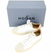 【HOGAN】H672 H洞洞磨損感牛皮拼接麂皮繫帶運動鞋 小白鞋-女鞋 白色(休閒鞋 運動鞋 繫帶鞋)