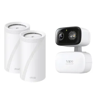 【TP-Link】攝影機組★Deco BE68(2-pack) Mesh路由器/分享器+Tapo C216監視器IP CAM