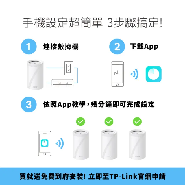 【TP-Link】攝影機組★Deco BE68(2-pack) Mesh路由器/分享器+Tapo C216監視器IP CAM
