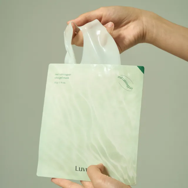 【Luvum】敏感肌囤貨組 積雪草幼苗冰凝膠面膜5片 八入組 鎮靜 舒緩 補水 官方直營(面膜 凝膠面膜)