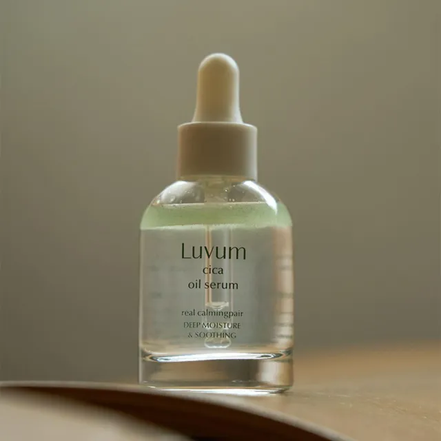 【Luvum】油脂平衡組 積雪草精華油30ml+修護精華80ml+半月棉片60片 控油 修護 保濕 官方直營(官方直營)