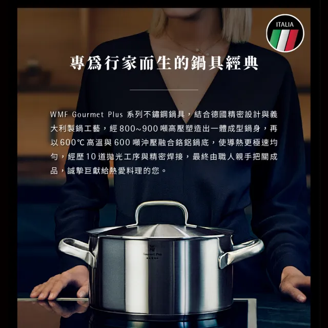 【WMF】義大利製GOURMET PLUS 平底鍋(24CM/五星鍋系列)