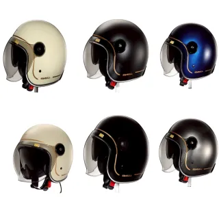 【SEAGULL 海鷗】內墨鏡/泡泡鏡復古涼感素色成人騎士帽777p(3/4罩式 安全帽)