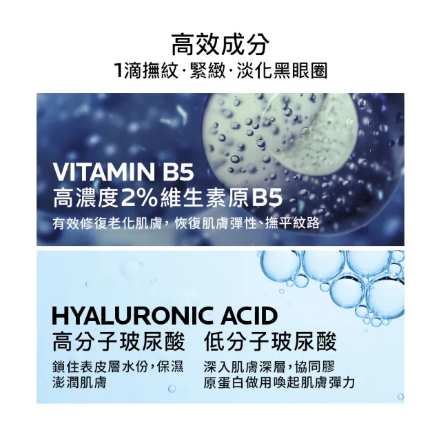 【理膚寶水】全新亮眼彈潤超值組★極效B5彈潤超修復精華50ml+B5彈潤修復多效撫紋眼部精華15ml_D