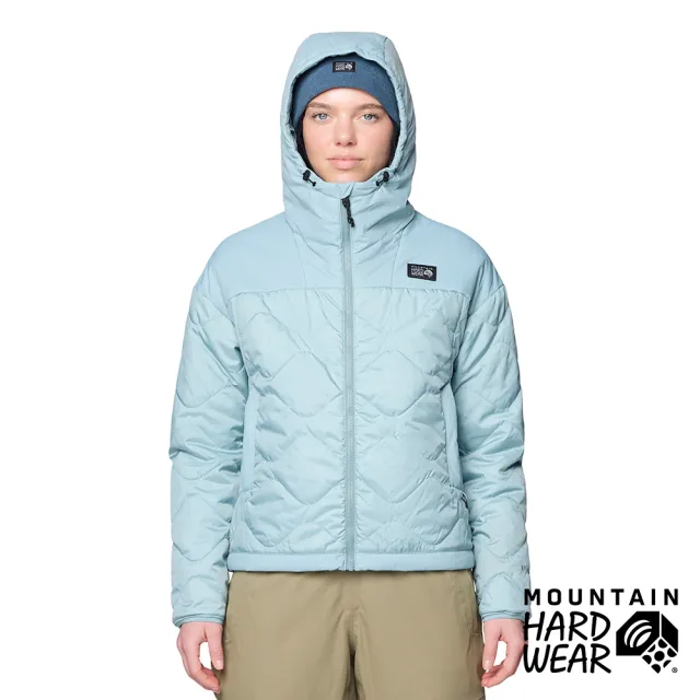 【Mountain Hardwear】Apres Pro Insulated Hooded Jacket W 化纖連帽外套 女款 冰影灰 #2131811