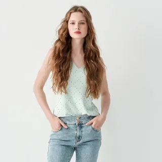 【iROO】海沫綠綴鑽背心