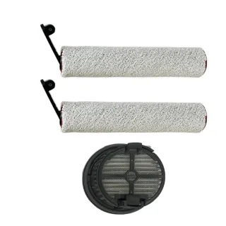 【PUREBURG】2入組-適用Dreame追覓AI洗地機H14  H14Pro H14Lite 軟毛滾刷(贈HEPA濾網X1)