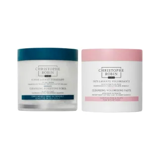 即期品【Christophe Robin】即期品 海鹽舒緩頭皮潔淨霜/玫瑰豐盈淨化髮泥250ml(國際航空版)