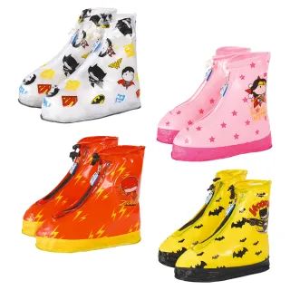 【FAIRRAIN】英雄卡通兒童中筒鞋套(超Q兒童雨鞋套)