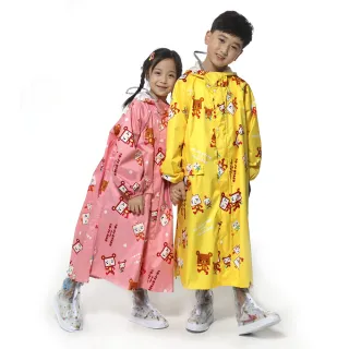 【FAIRRAIN】親子豆腐熊寶貝前開式雨衣 兒童款(親子豆腐人聯名設計款)