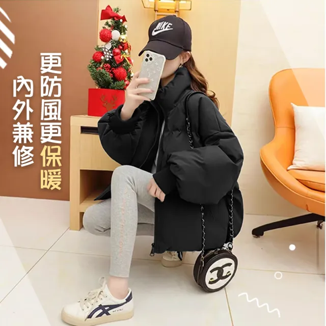【QIDINA】2入-加厚鋪棉時尚輕薄保暖外套-G(羽絨外套 連帽外套 厚外套 大尺碼外套女外套)