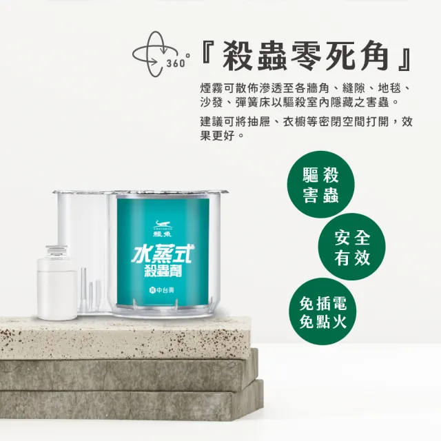 【鱷魚】水蒸式殺蹣滅蟑藥25g-6組(適用7-10坪 強效驅殺12種害蟲!)