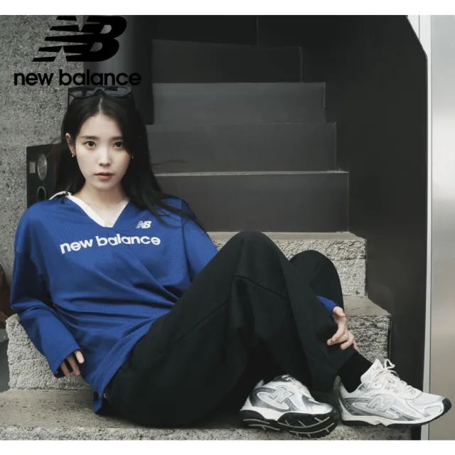 【NEW BALANCE】NB V領長袖球衣_女性_藍/米白_WT53530GAB_WT53530SST(美版 版型偏大)
