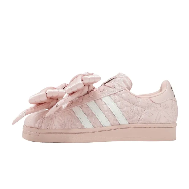 【adidas 愛迪達】x Caroline Hu Superstar W 女鞋 聯名休閒鞋 粉紅 大蝴蝶結 緞面 愛迪達(JQ8737)