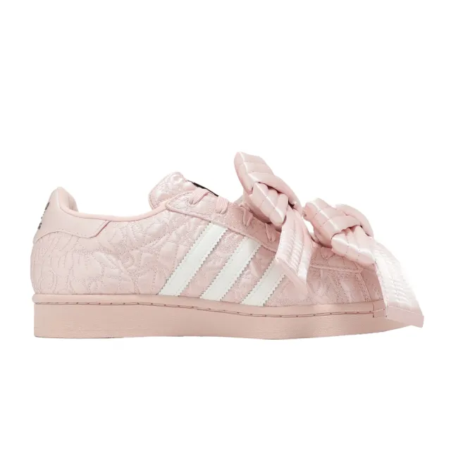 【adidas 愛迪達】x Caroline Hu Superstar W 女鞋 聯名休閒鞋 粉紅 大蝴蝶結 緞面 愛迪達(JQ8737)