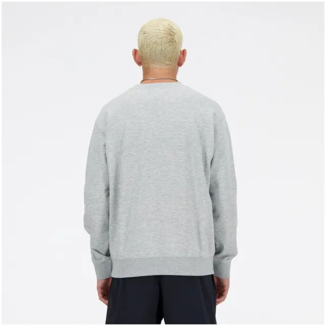 【NEW BALANCE】NB 長袖上衣 男 美規 灰 MT41507AG