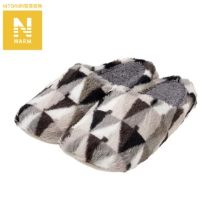 【NITORI 宜得利家居】吸濕發熱 拖鞋 N WARM TR2501 GY L(N WARM 吸濕發熱 拖鞋 鞋)