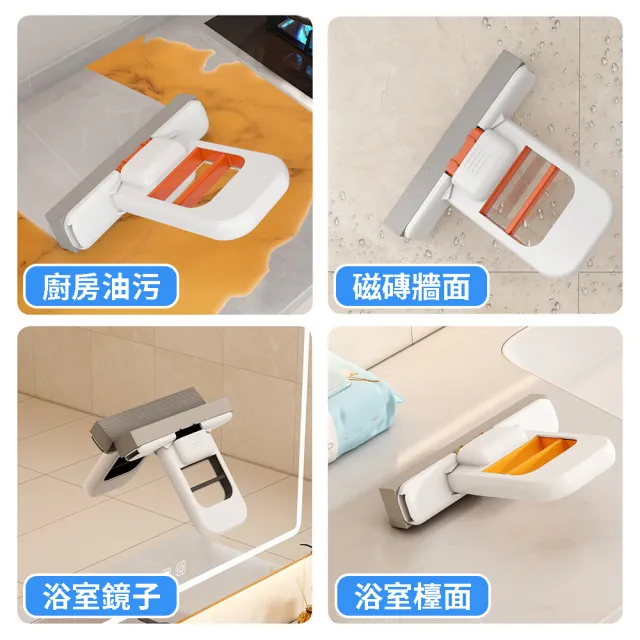 【BOBOLIFE】免手洗迷你小拖把 附替換棉 2組(懶人拖把 迷你海綿拖 免手洗拖把 桌面拖把 拖把)