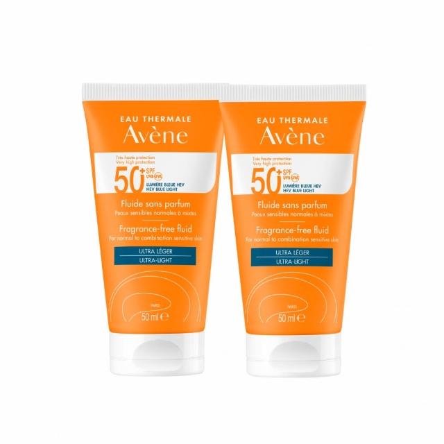 即期品【Avene 雅漾官方直營】雙11限定★超能輕感防曬液SPF50+50ml(海洋友善)