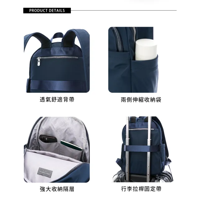 【金安德森】Basic 前袋拉鍊後背包(藏青)