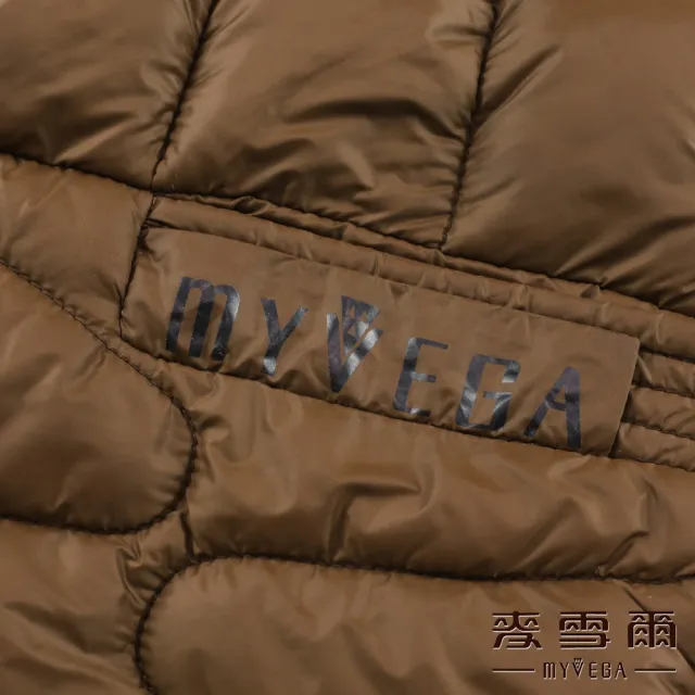 【MYVEGA 麥雪爾】立領絎縫鋪棉外套-咖啡